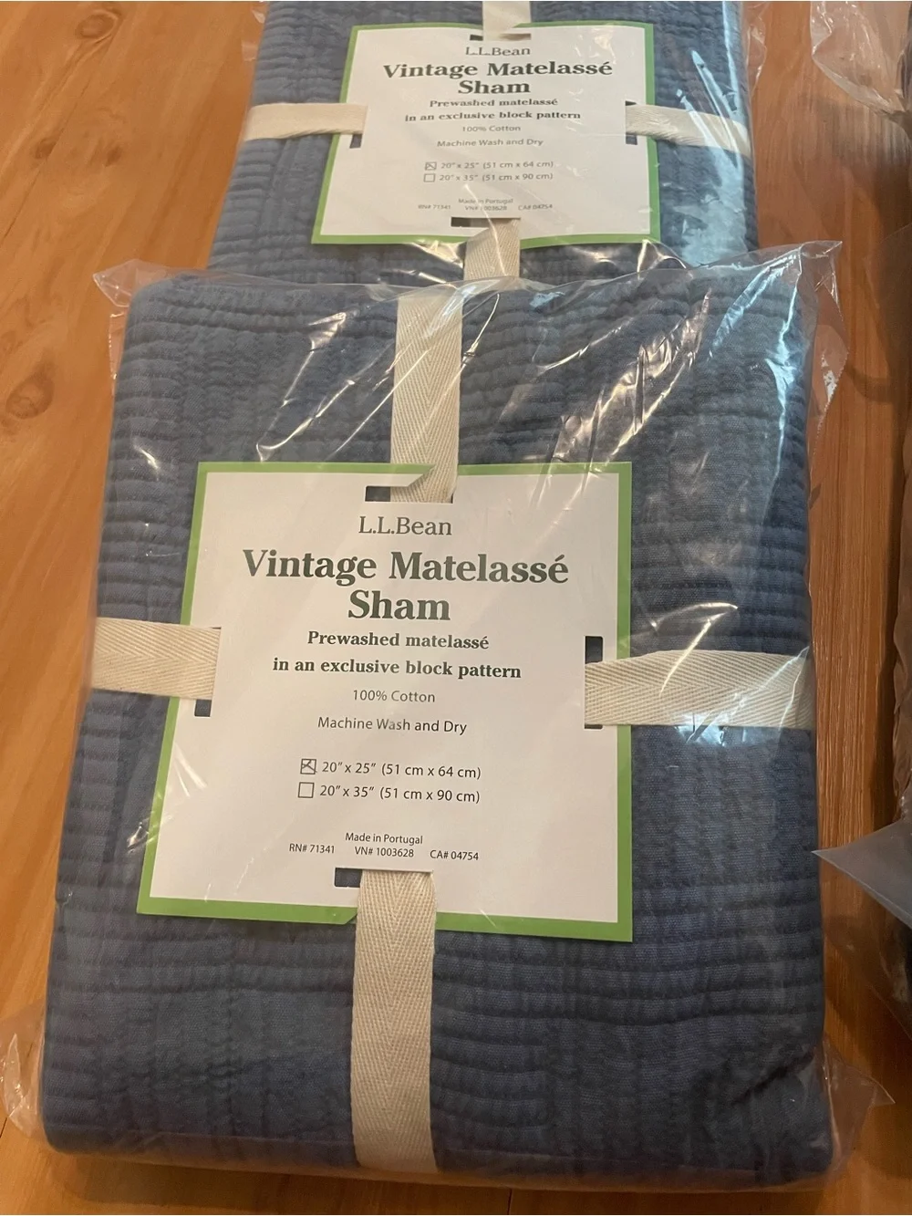L.L. Bean Vintage Matelassé Cotton Bedspread & Shams in Atlantic Blue TWIN SIZE